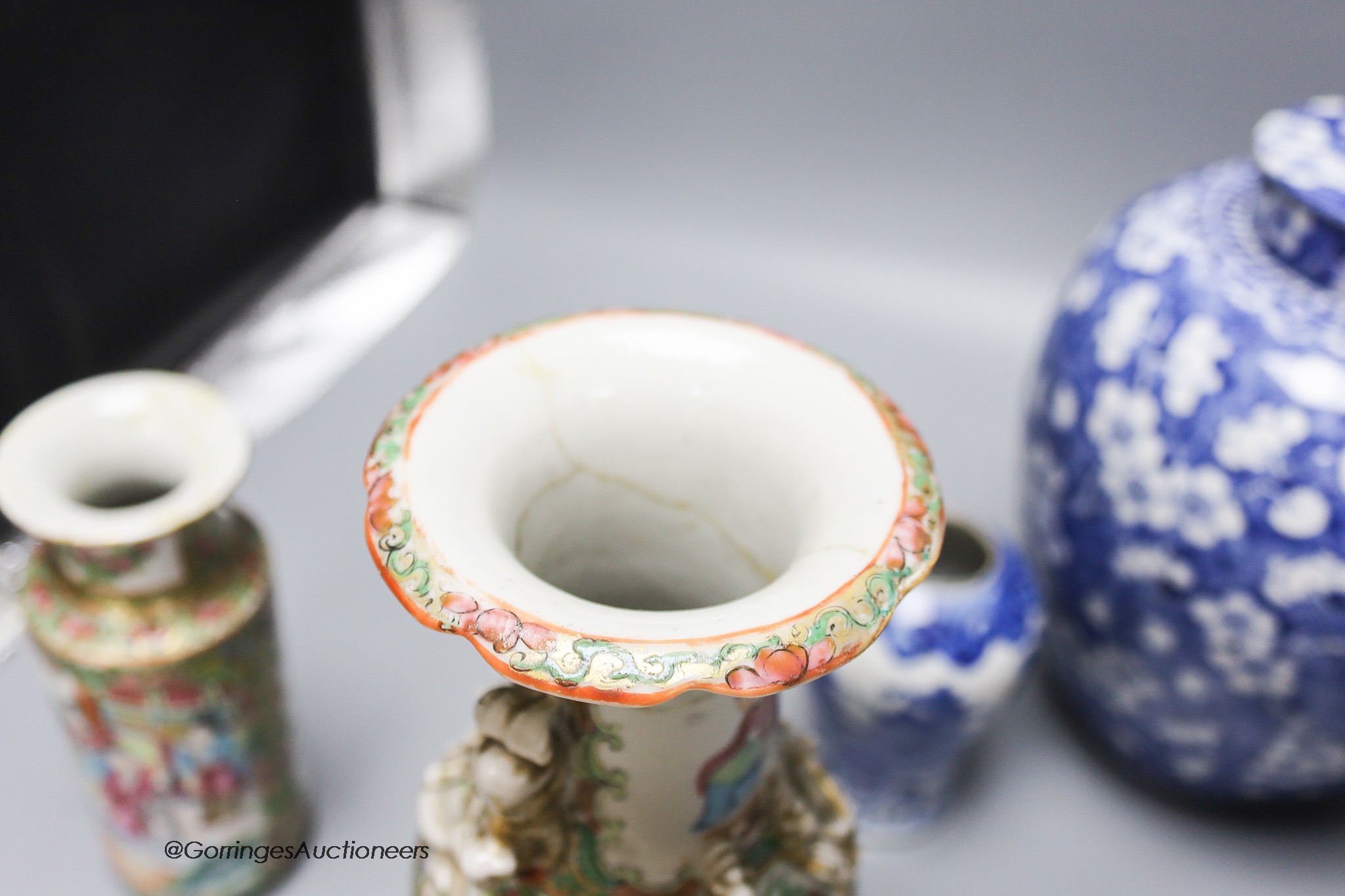 Four Chinese porcelain jars or vases